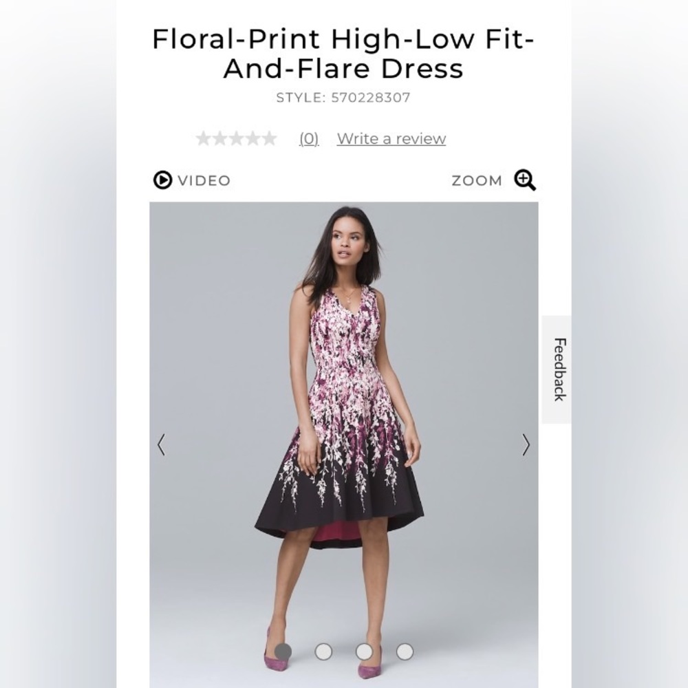 Floral print, Fit and fare, high and low sleeveless dress